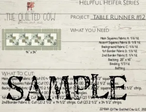 Helpful Heifer Table Runner #12
