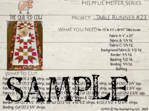 Helpful Heifer Table Runner #23