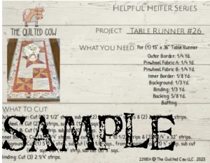 Helpful Heifer Table Runner #26