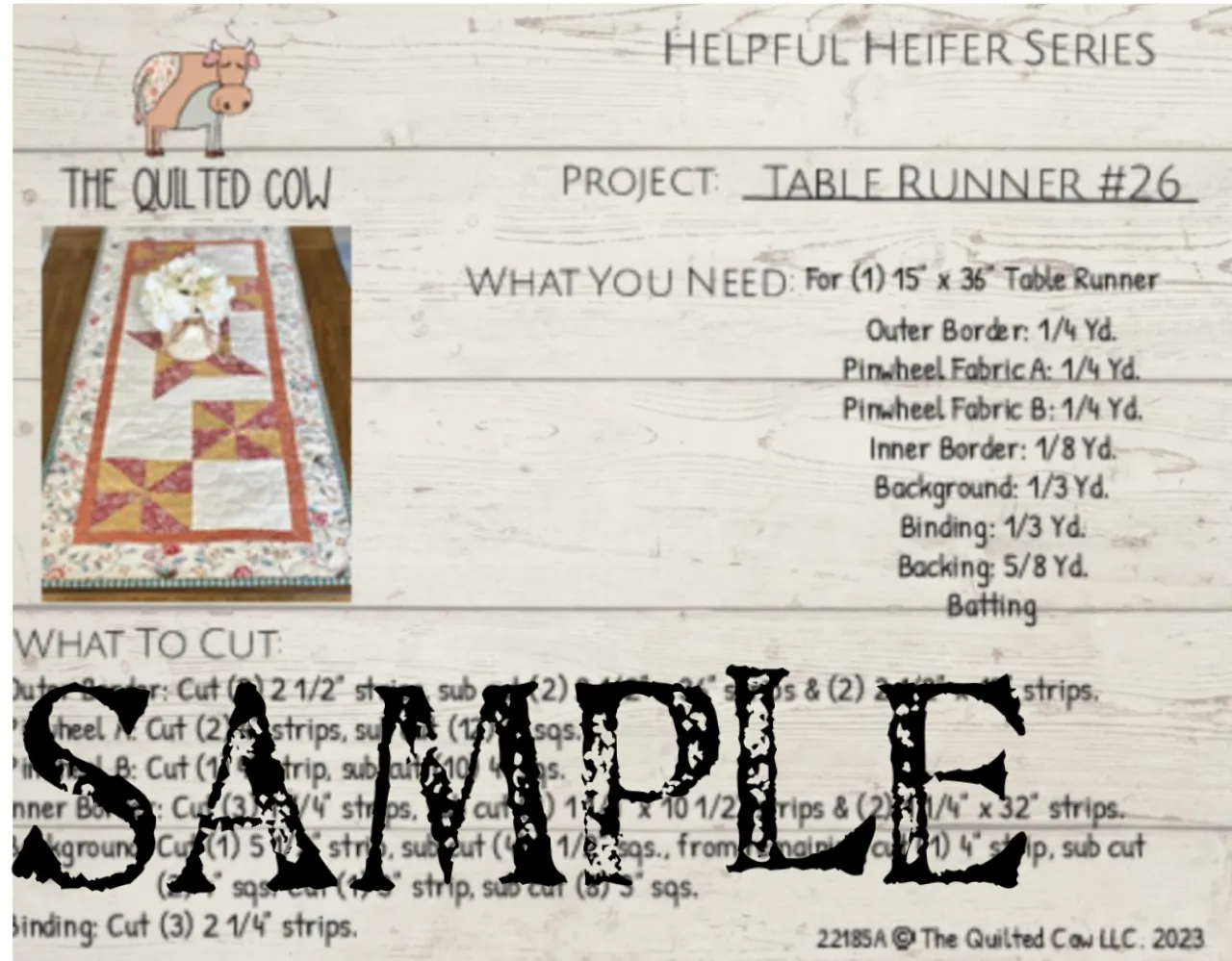 Helpful Heifer Table Runner #26