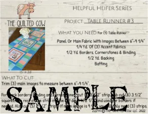 Helpful Heifer Table Runner #3