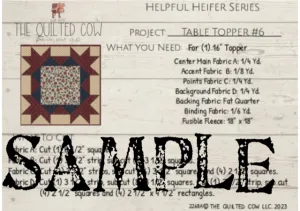 Helpful Heifer Table Runner #6