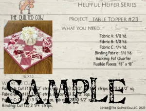 Helpful Heifer Table Topper #23