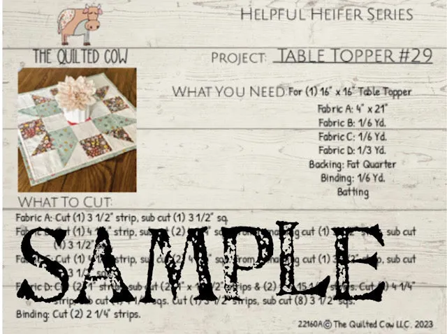 Helpful Heifer Table Topper #29