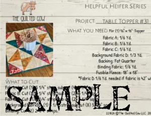 Helpful Heifer Table Topper #31