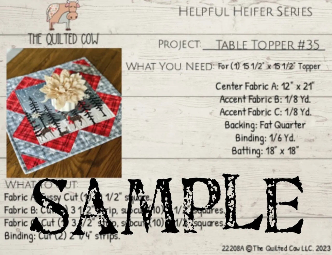 Helpful Heifer Table Topper #35