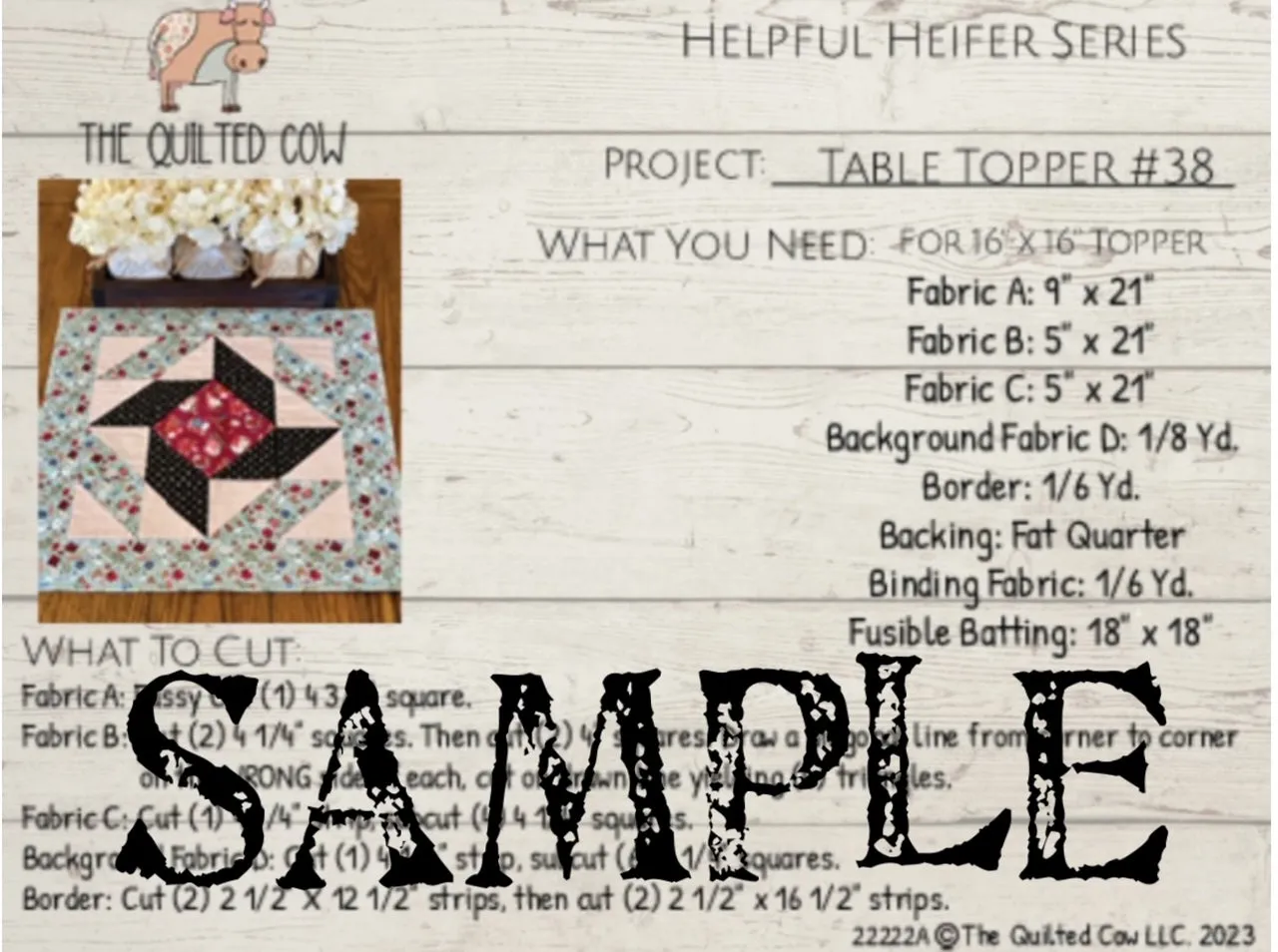 Helpful Heifer Table Topper #38