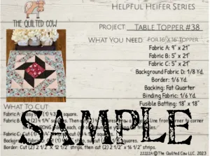 Helpful Heifer Table Topper #38