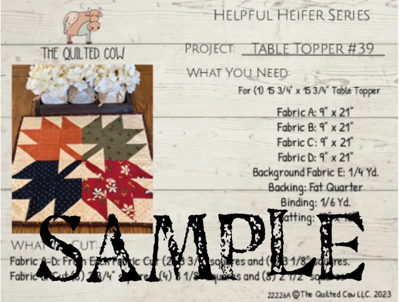 Helpful Heifer Table Topper #39