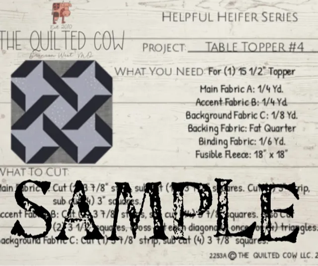 Helpful Heifer Table Topper #4