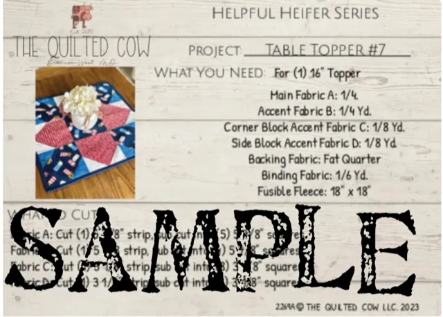 Helpful Heifer Table Topper #7