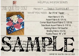 Helpful Heifer Table Topper #7