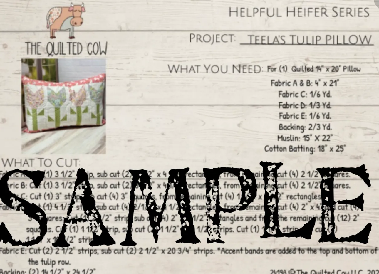 Helpful Heifer Teela's Tulip Pillow