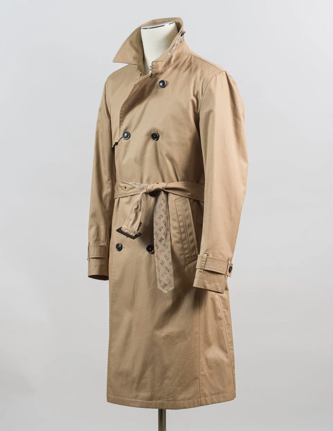 Herno Double-Breasted Trench Coat / Sand