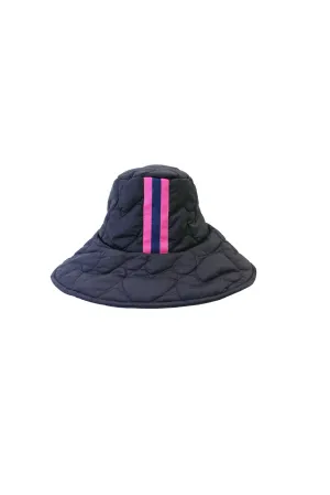 Imperfect Heart Quilted Bucket Hat With Nomad, Indigo