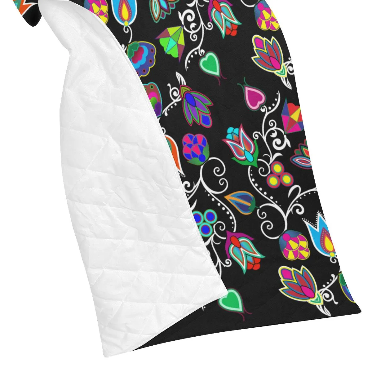 Indigenous Paisley - Black Quilted Comforter 70"x80"
