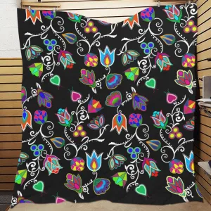 Indigenous Paisley - Black Quilted Comforter 70"x80"