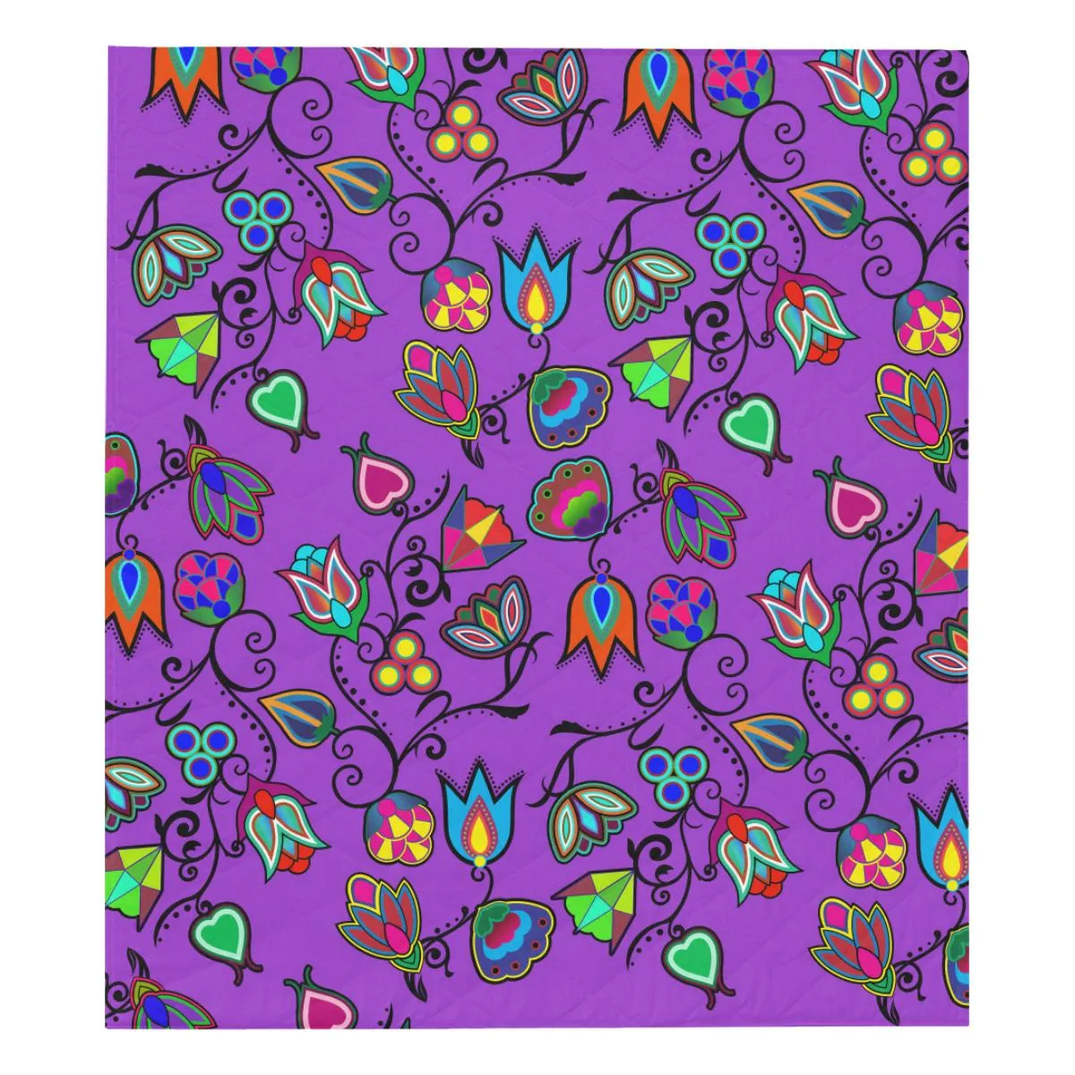 Indigenous Paisley - Dark Orchid Quilted Comforter 70"x80"