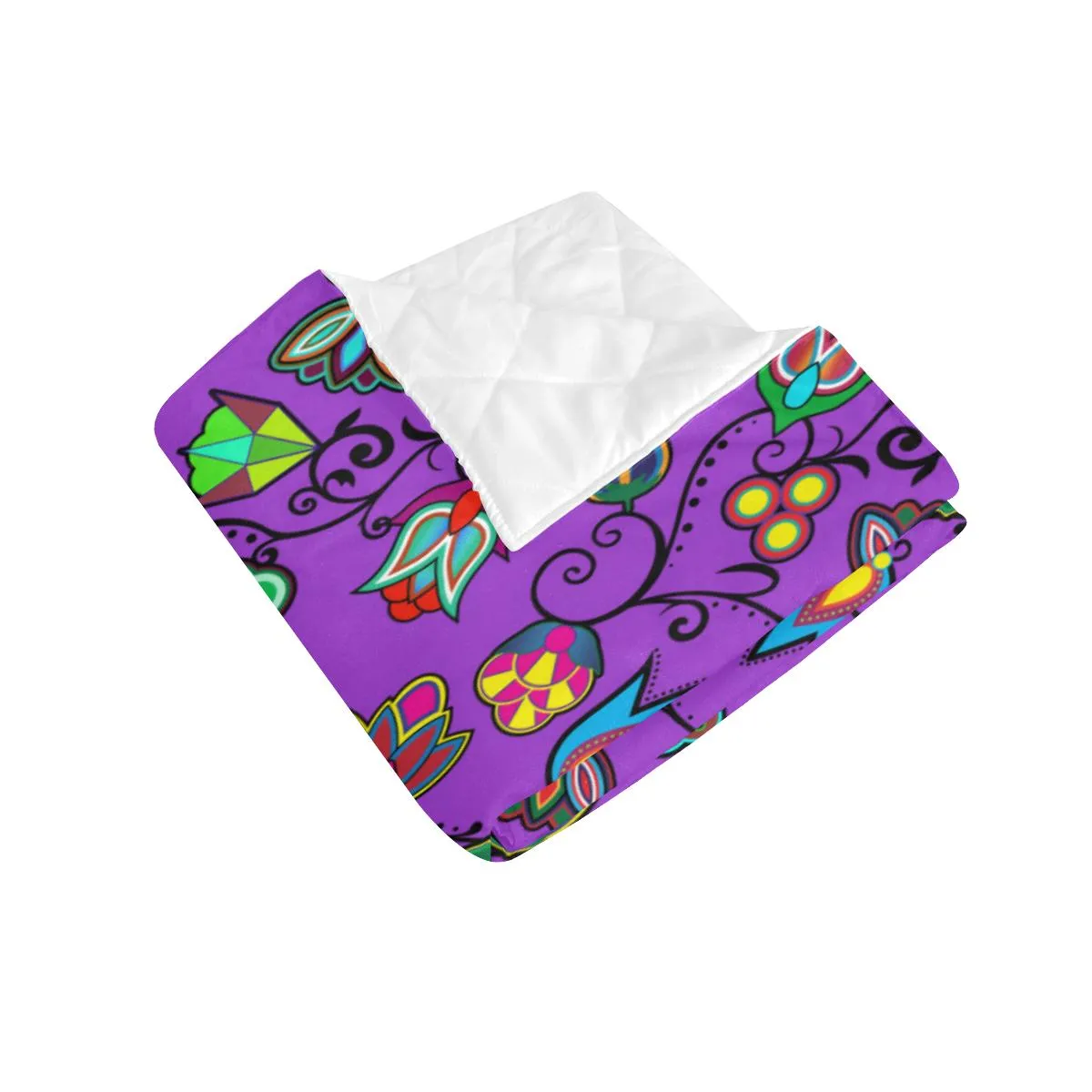 Indigenous Paisley - Dark Orchid Quilted Comforter 70"x80"