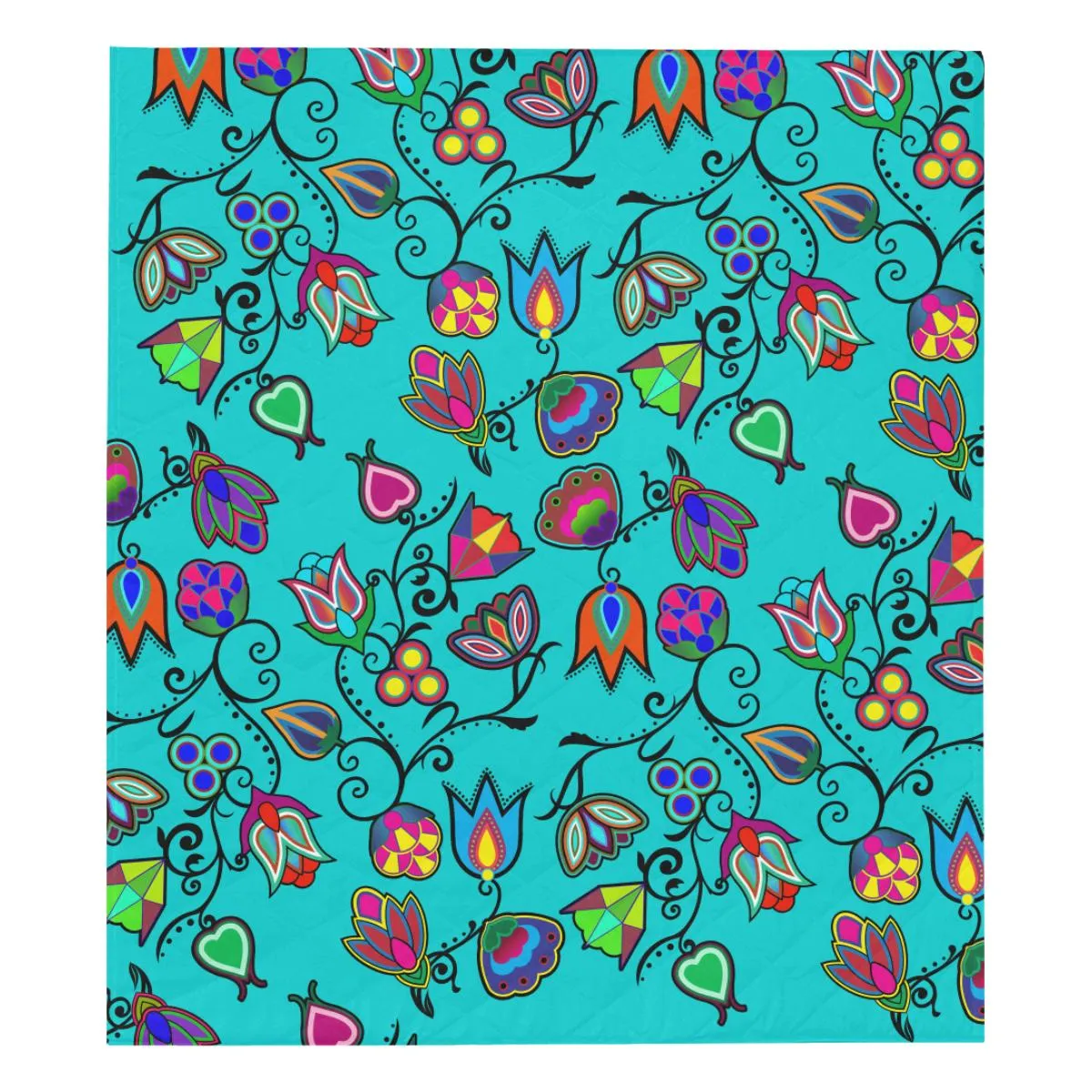 Indigenous Paisley - Sky Quilted Comforter 70"x80"
