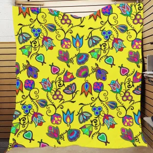 Indigenous Paisley - Yellow Quilted Comforter 70"x80"