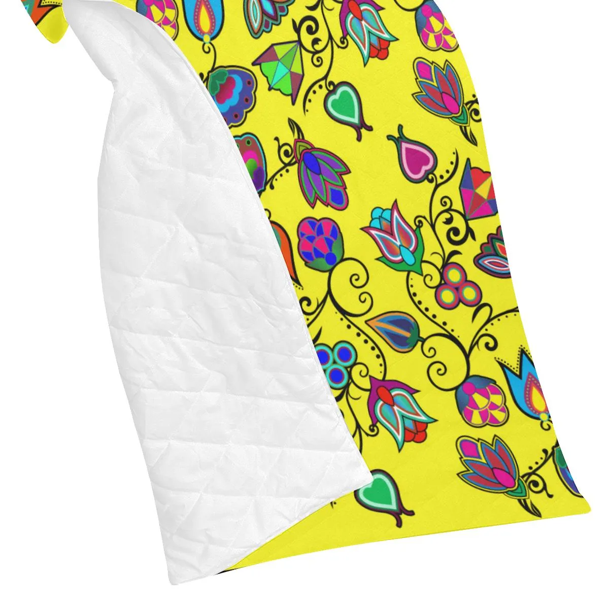Indigenous Paisley - Yellow Quilted Comforter 70"x80"