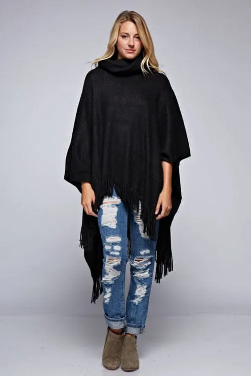 Irene Cowl Neck Poncho