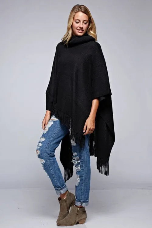 Irene Cowl Neck Poncho