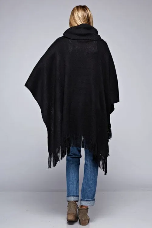 Irene Cowl Neck Poncho
