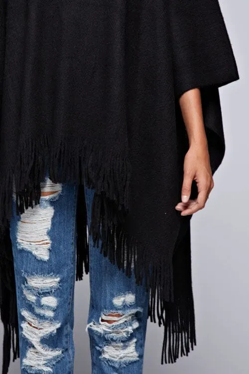 Irene Cowl Neck Poncho