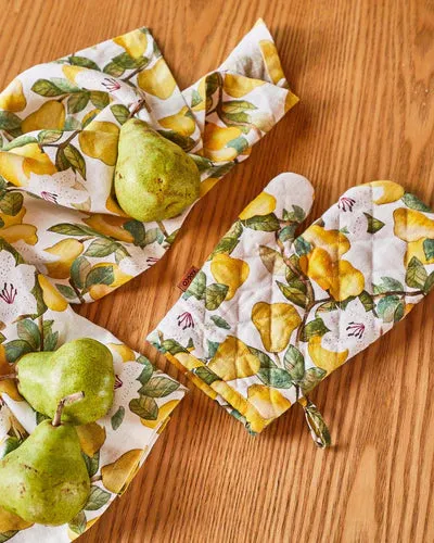 Kip & Co Oven Mitt - Summer Lily White