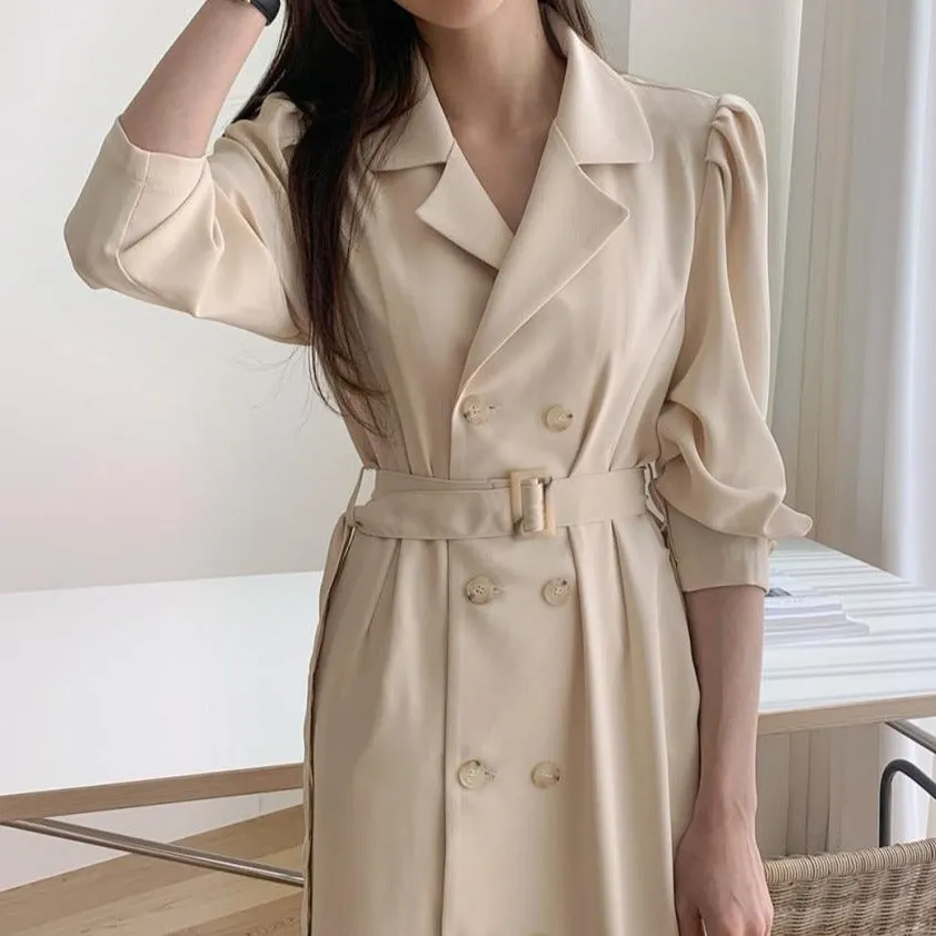 [Korean Style] Fayz Belted Trench Coat
