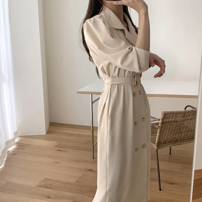 [Korean Style] Fayz Belted Trench Coat