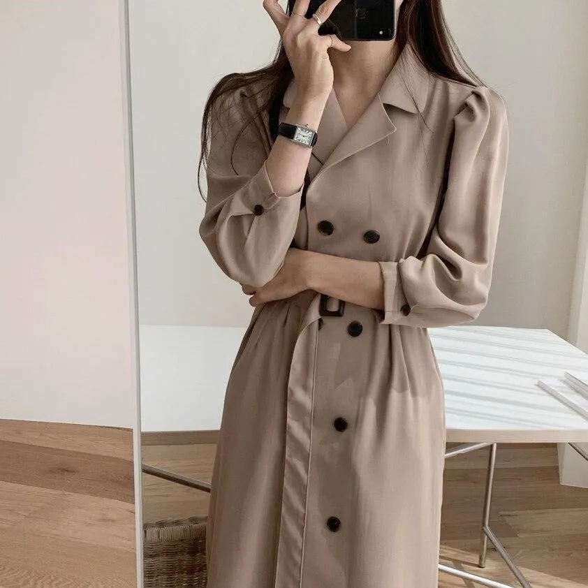 [Korean Style] Fayz Belted Trench Coat