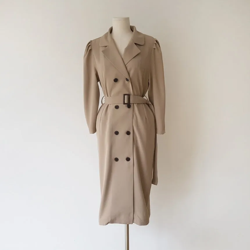 [Korean Style] Fayz Belted Trench Coat