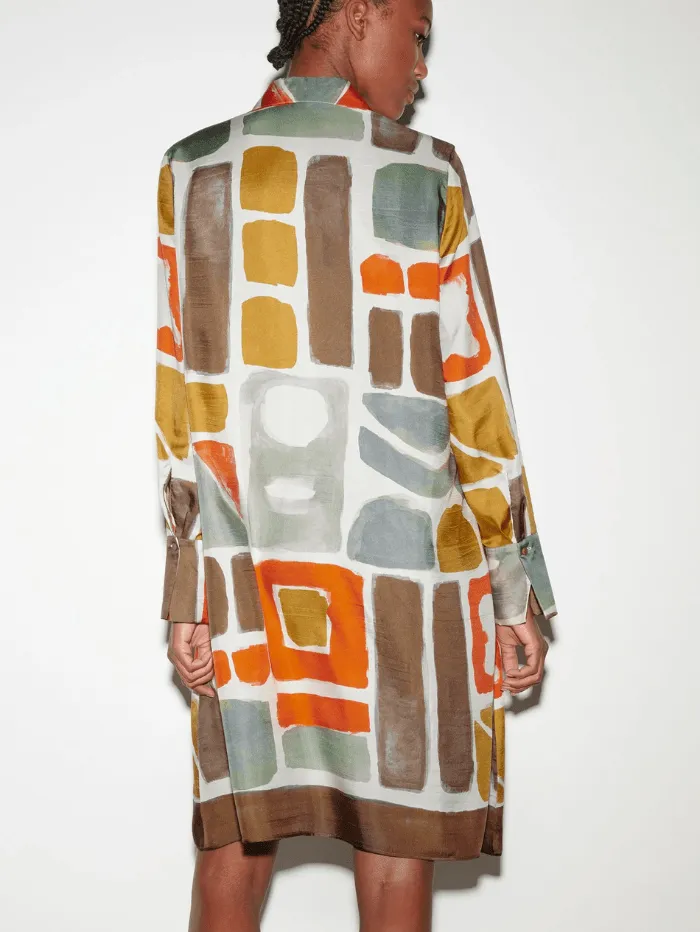 Luisa Cerano Shirt Dress With Ethnic Print 798495 3626 Col 1037