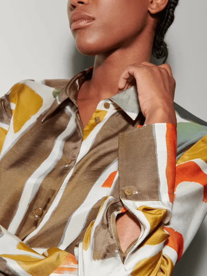 Luisa Cerano Shirt Dress With Ethnic Print 798495 3626 Col 1037