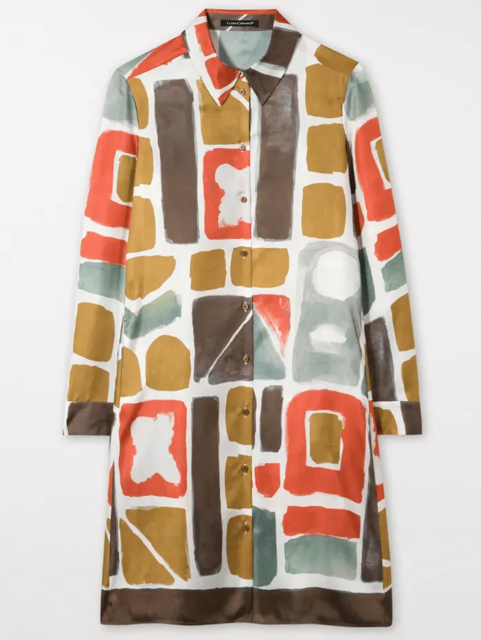 Luisa Cerano Shirt Dress With Ethnic Print 798495 3626 Col 1037