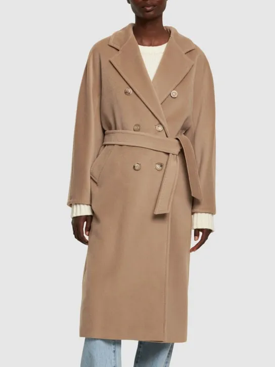 Max Mara   Madame double breasted wool long coat 