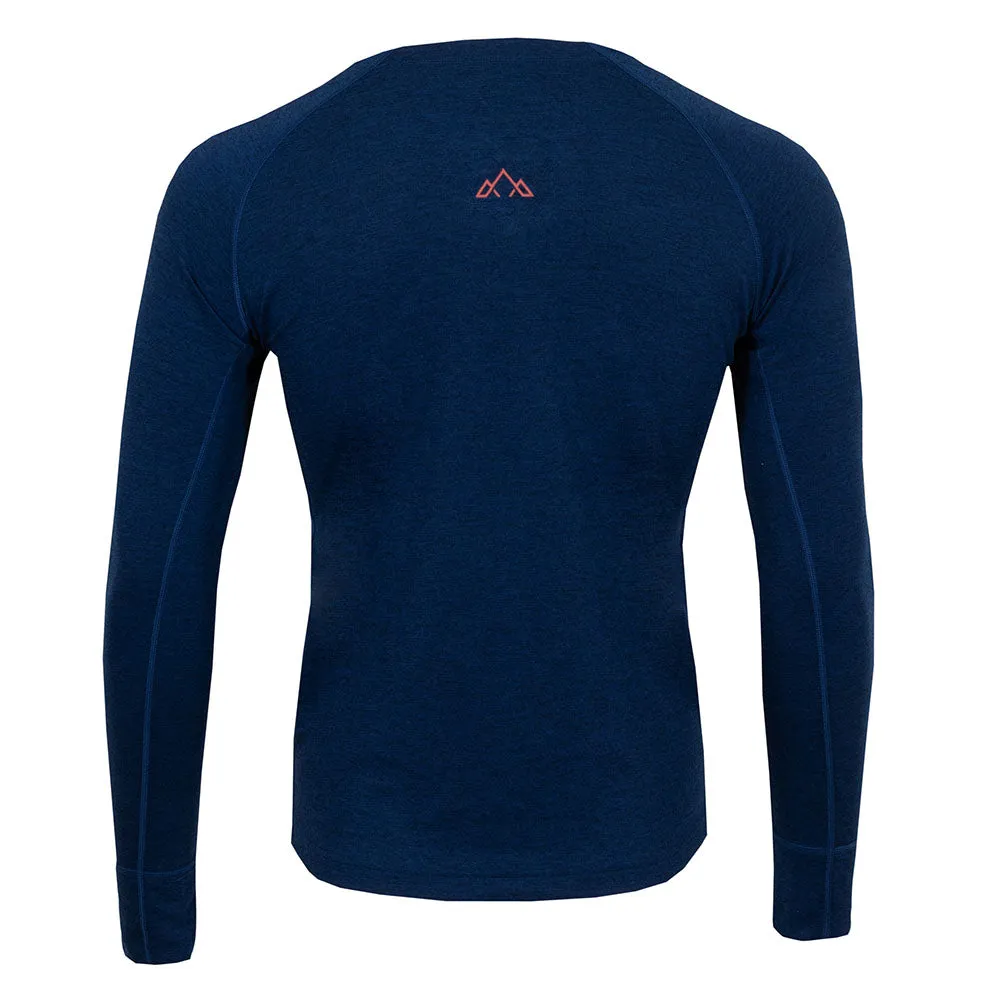 Mens Terreng Merino Blend Long Sleeve Base Layer (Navy)