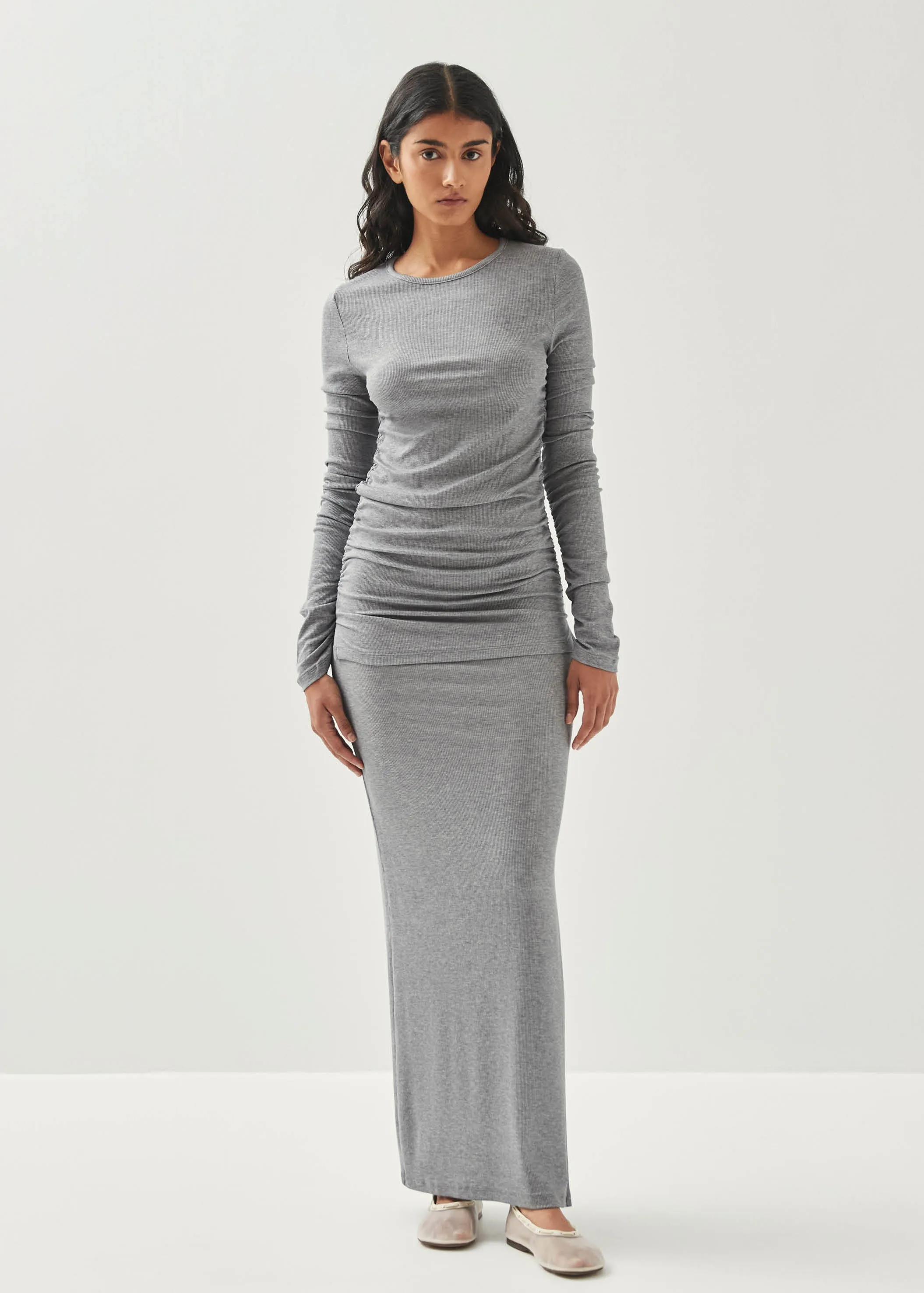 Mexi Grey Melange Top