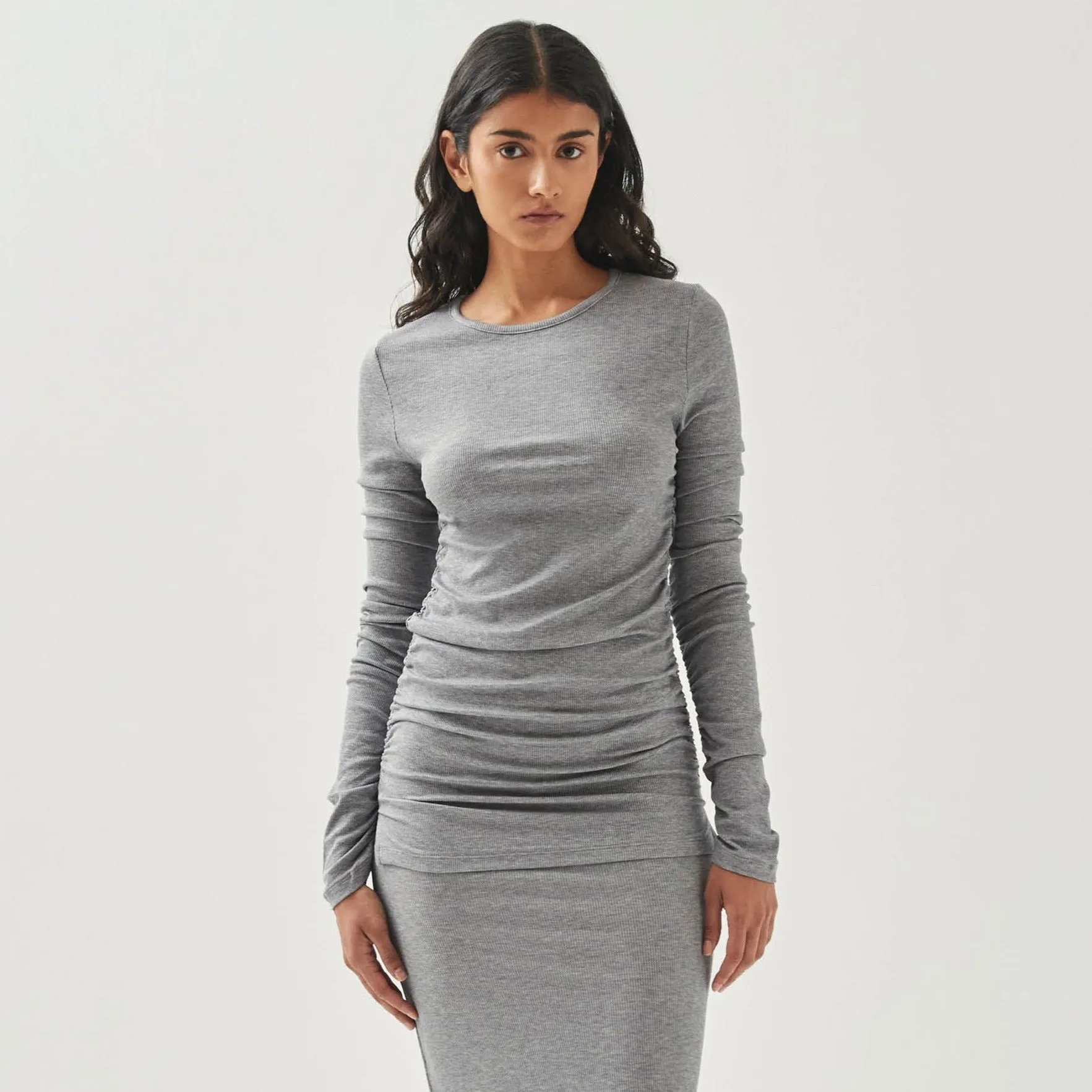 Mexi Grey Melange Top