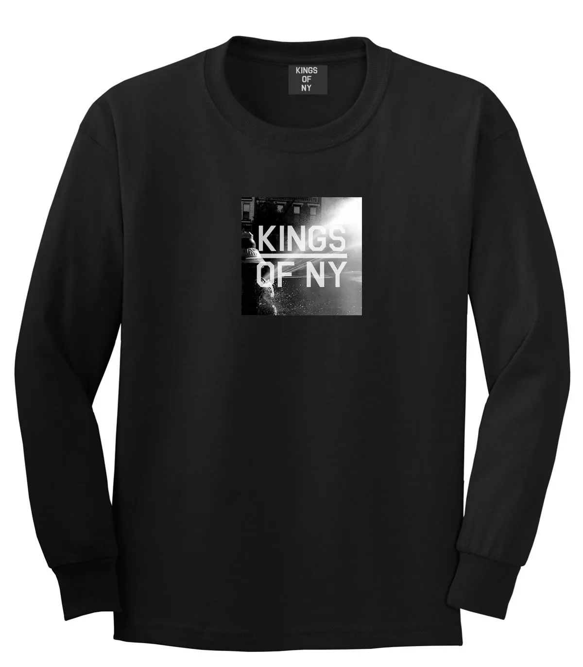 NYC Fire Hydrant Pump Summer Mens Long Sleeve T-Shirt