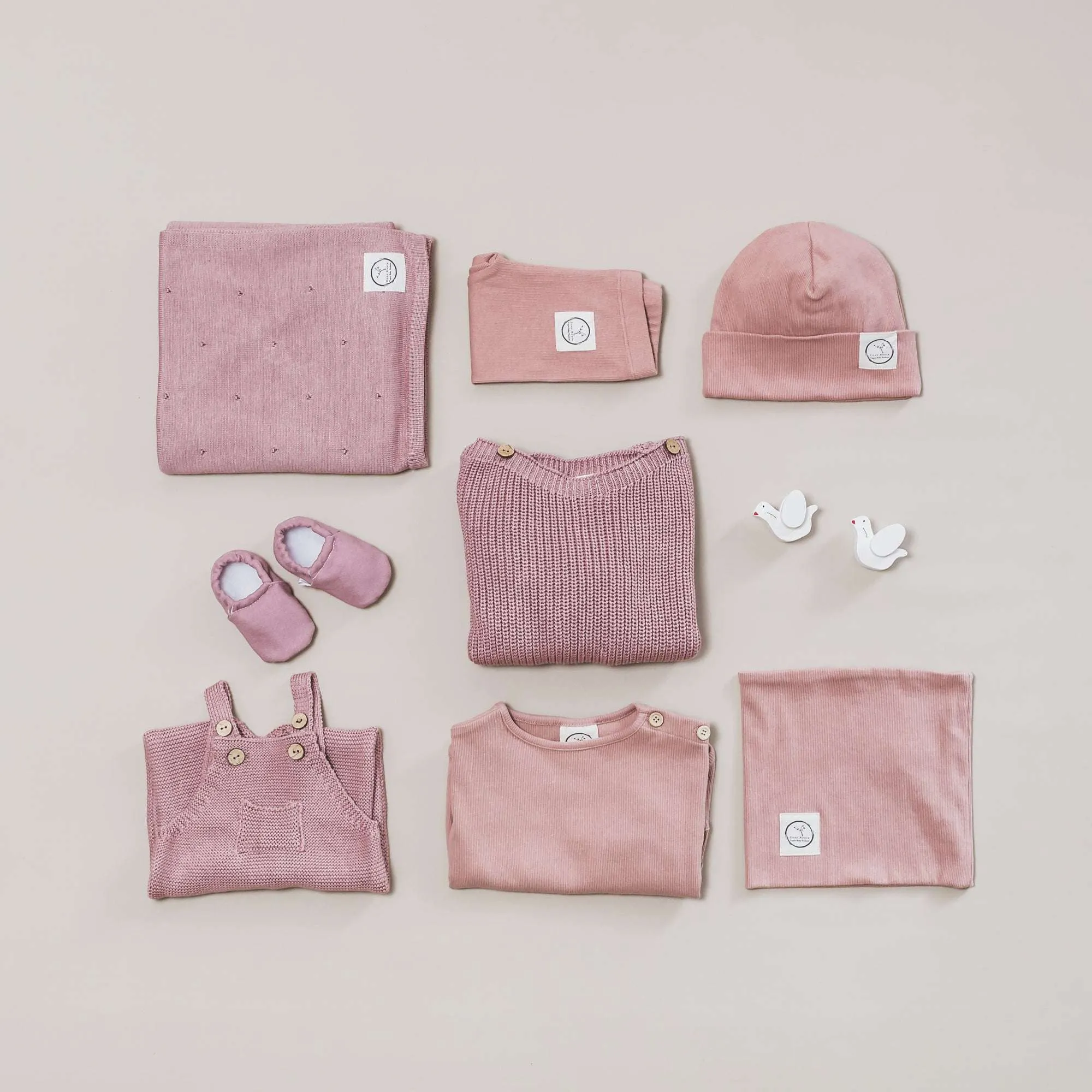 Organic Oversize Knit Pulli - Dusty Rose