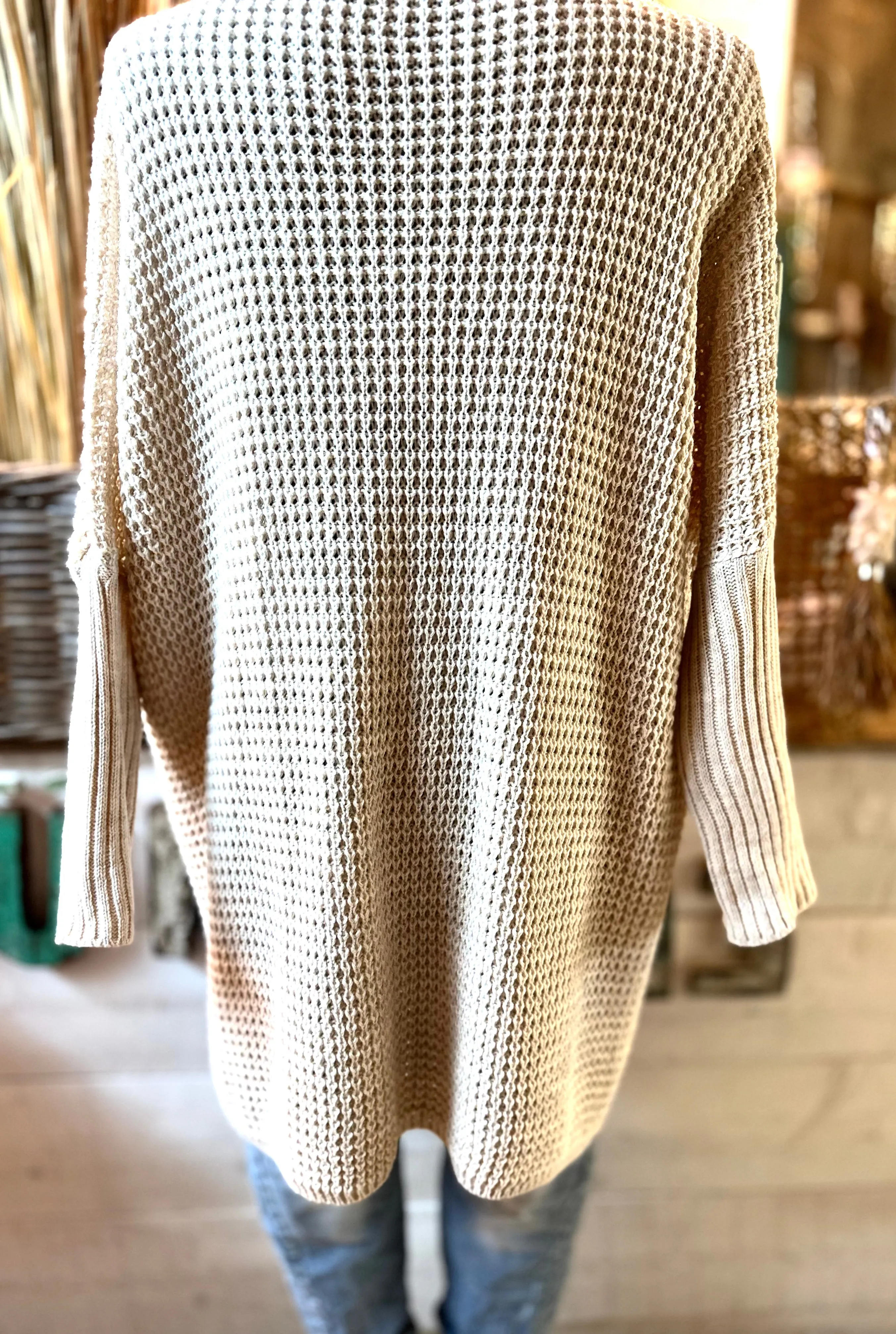 Oversize Pullover mit Blümchen Motive