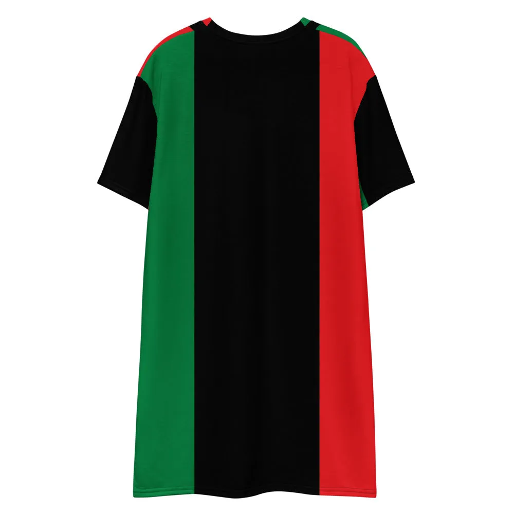Pan African RBG Flag All Over T-shirt dress