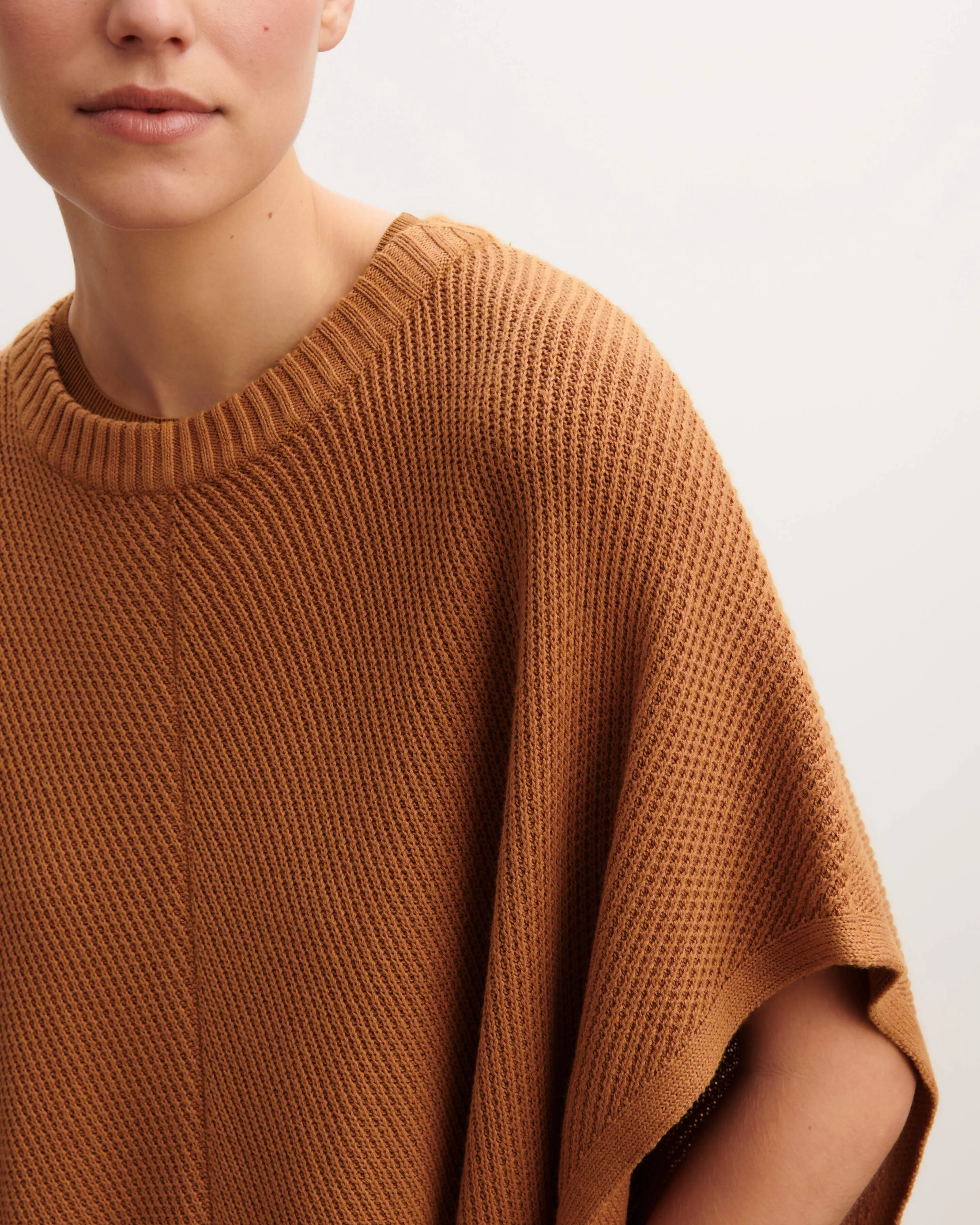 Poncho à côtes