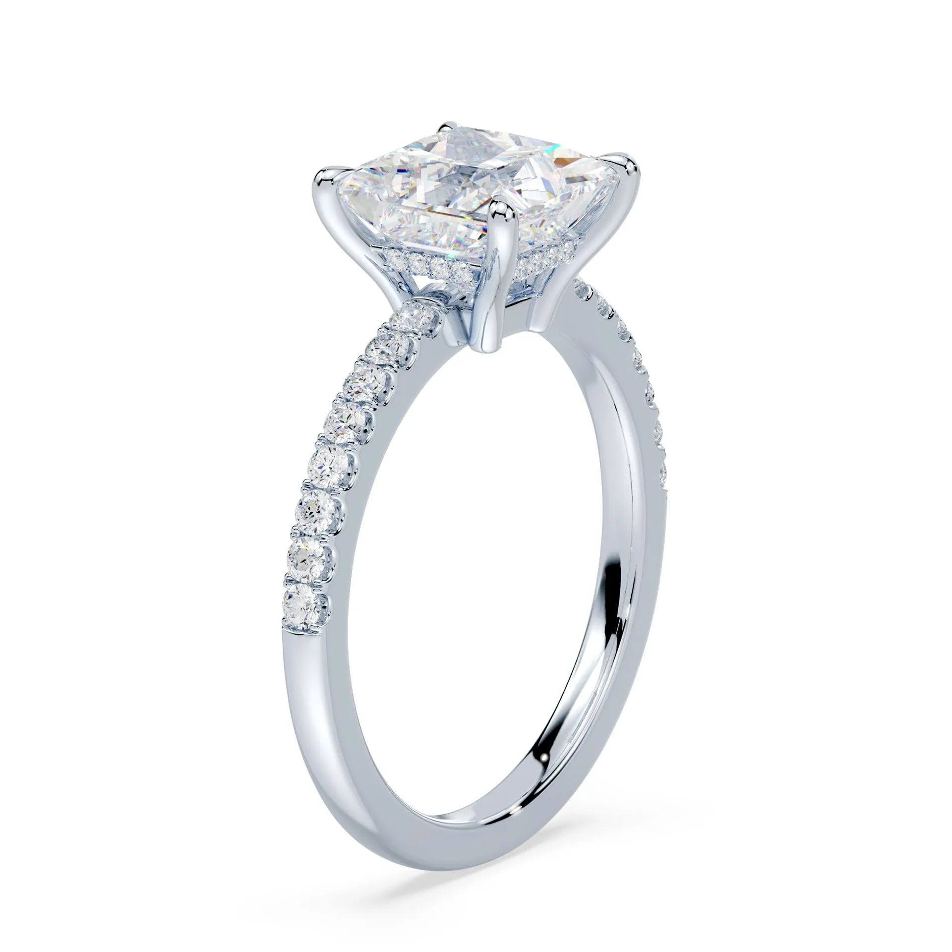 Princess Low Profile Hidden Halo Pave