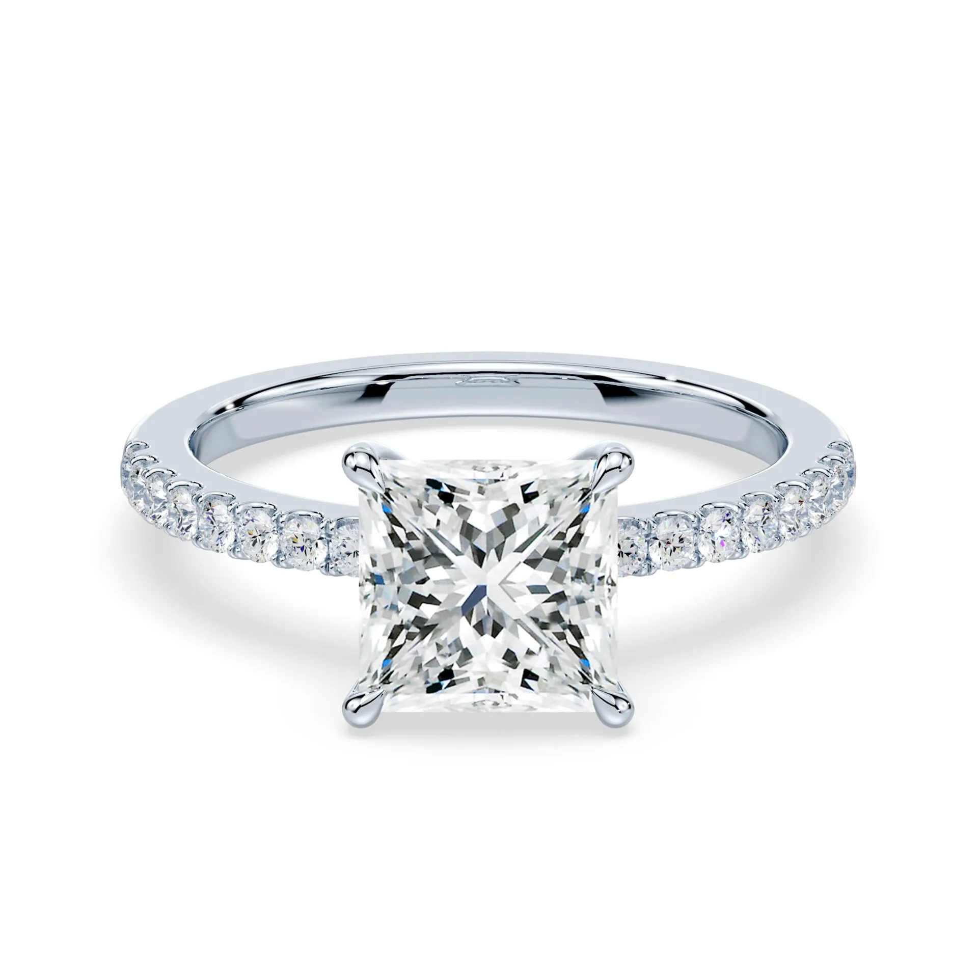Princess Low Profile Hidden Halo Pave