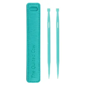 Quilted Cow-Teal Thingies
